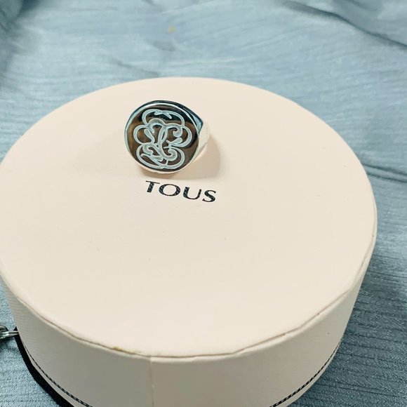 TOUS Ring Silver Rubric Ring Women Jewelry 925 Sterling Sliver 56# - Picture 9 of 10